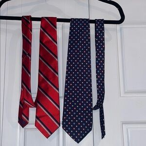 Bert Pulitzer #4 Bold Red and Black Striped Ties Set